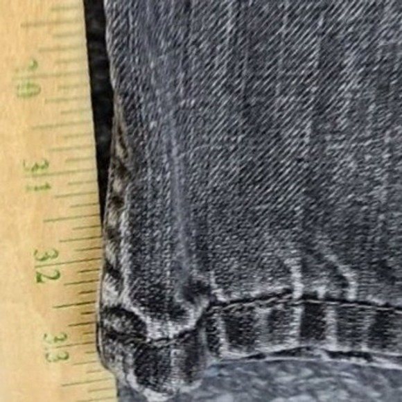 Levis 514 Straight Fit Mens Grey/Black Denim Jeans 32x34 Faded Wash - Picture 4 of 6